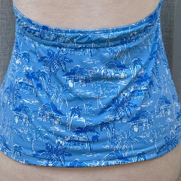 Vineyard Vines halter tropical blue tankini swim top - Picture 4 of 9